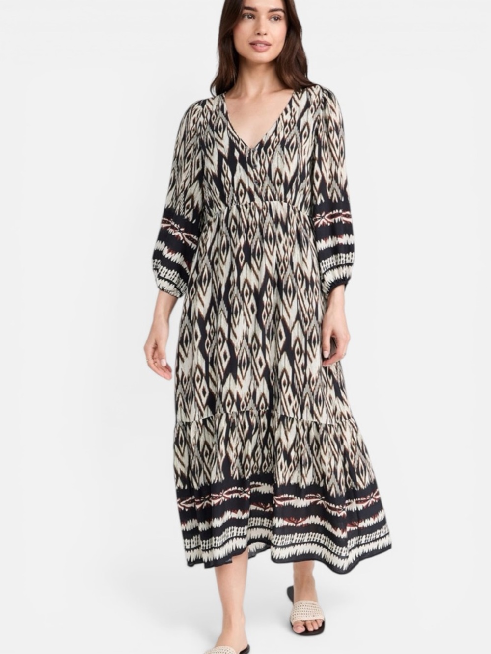 Velvet Catherine Dress Maxi Length Size Medium Boho Revival Relaxed Fit